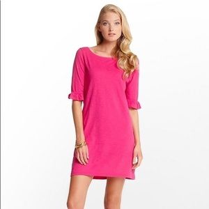 LILLY PULITZER 🌷 Pink Dress Ruffle Sleeves XSmall